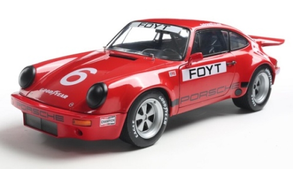 421186569 Porsche 911 Carrera RS 3.0 #6 IROC Daytona 1974 red 1:18